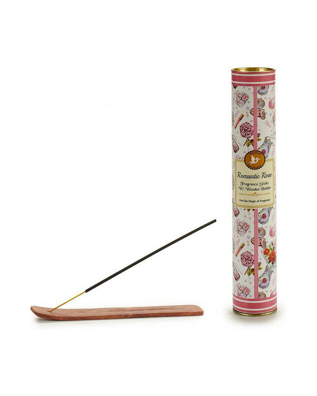 Acorde roze bloemen wierook met steun, 12 stuks, geschikt voor huisdecoratie en koken, met kleurrijke bloemen en steun.