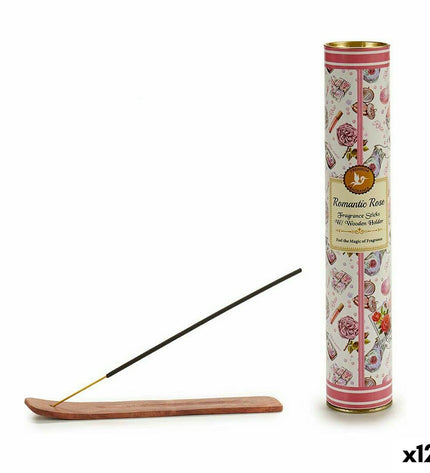 Acorde roze bloemen wierook met steun, 12 stuks, ideaal voor huisdecoratie en koken, met kleurrijke bloemen en steun.