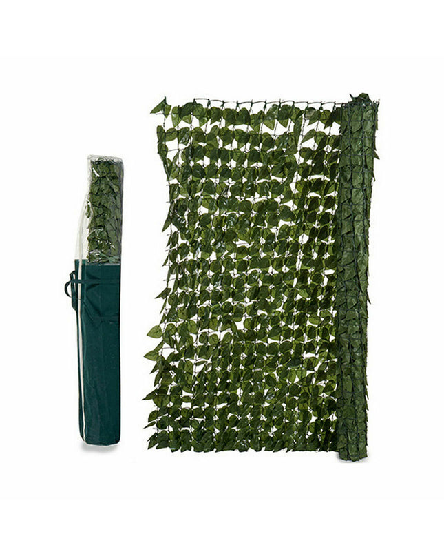 Green plastic garden fence by Ibergarden, 1.5 x 3 meters, outdoor decoration, ideal for garden boundaries and privacy.