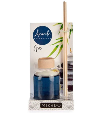 Set of 12 Acorde Spa parfum sticks in 50ml bottles, decorative home scent diffusers for relaxing ambiance.