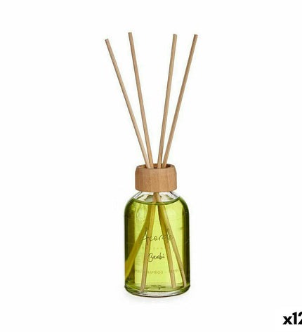 Set of 12 Acorde Bamboe parfum sticks in 50 ml bottles, used for home decor and fragrance.