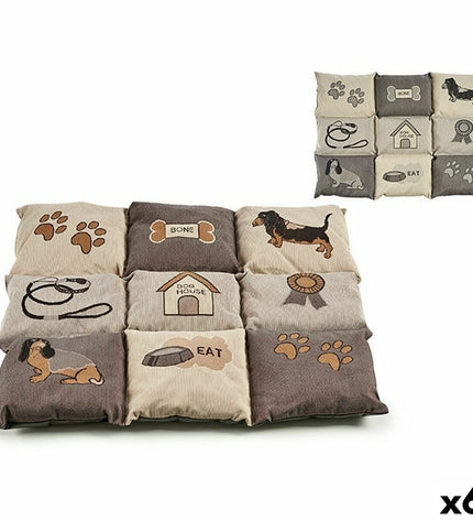 Mascow hondenbed with 56x75x80 cm size, six pet beds designed for dogs, featuring soft fabric and cushioned support for pets.