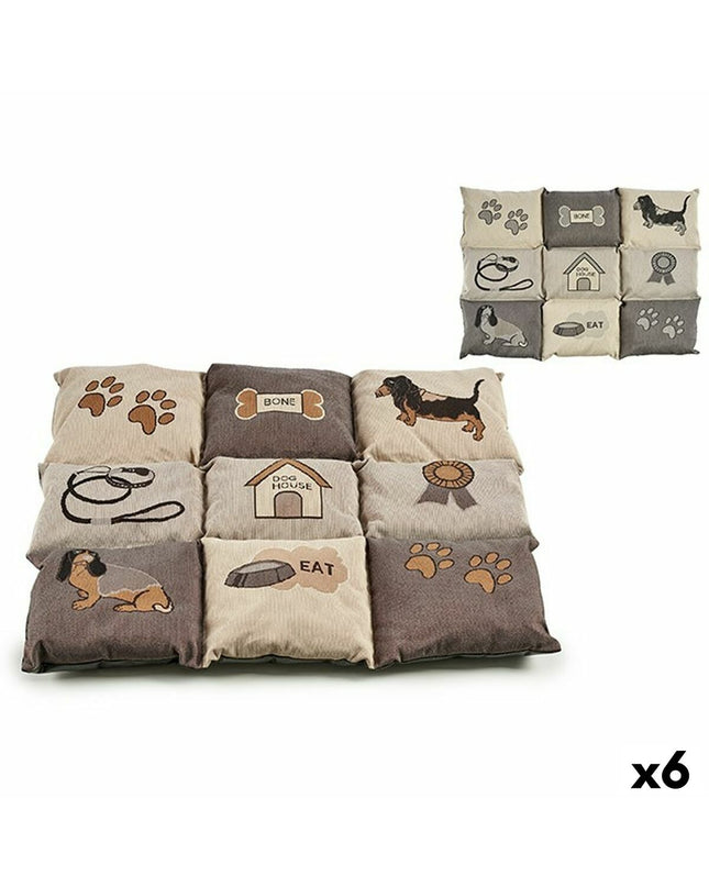 Mascow hondenbed with 56x75x80 cm size, six pet beds designed for dogs, featuring soft fabric and cushioned support for pets.