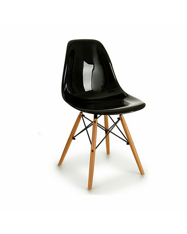 Set of four black Kirk kitchen chairs by Gift Decor, with sturdy metal legs and modern design, measuring 53x82x47 cm.
