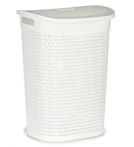 Kipit plastic laundry baskets, 60L capacity, 43.5x57.5x34cm, set of six, ideal for home storage and organization.