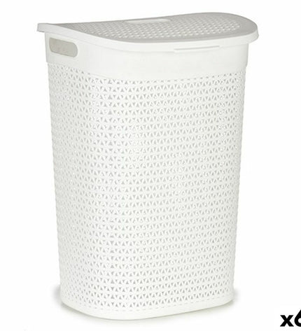 Kipit plastic laundry baskets with 60L capacity, 43.5 x 57.5 x 34 cm, set of 6, for home storage and organization.