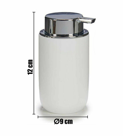 Berilo Wit polypropyleen badset with 4 bathroom accessories, 16.5 x 29.5 x 17 cm, set of 6 pieces.