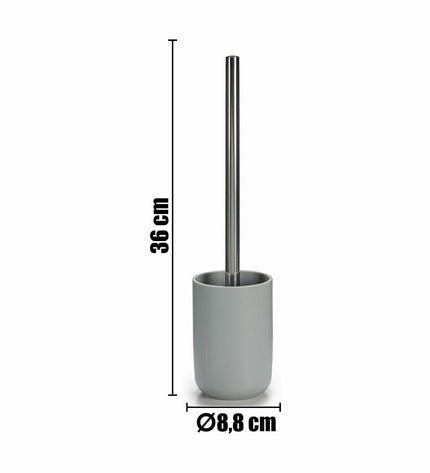Berilo Badset in grijs polypropyleen, 16.5x29.5x17 cm, 4 onderdelen, huis en koken, bathroom storage or organization.