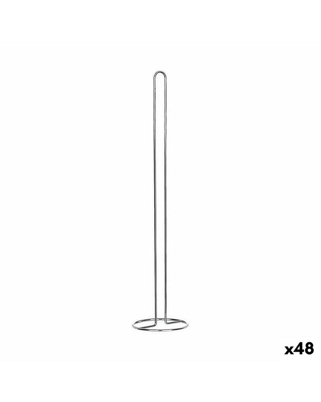 Berilo Zilverkleurige toiletrolhouder for bathroom, 13.5 x 60.5 x 13.5 cm, shown with multiple rolls in a bathroom setting.