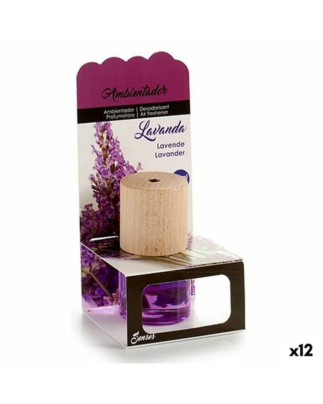 Lavender air freshener from BigBuy Home, 12-pack, for home and kitchen decor, featuring lavender scent and compact design.