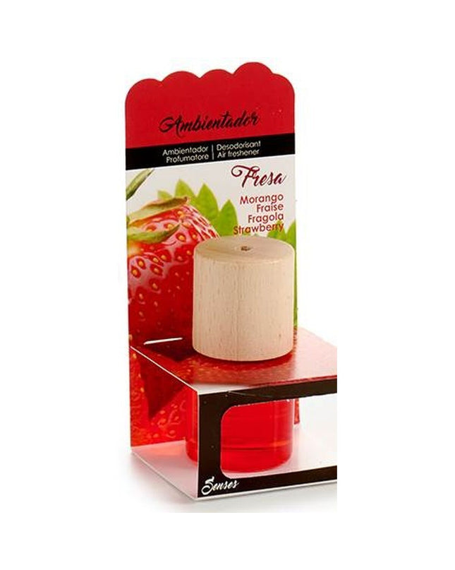 Set of 12 BigBuy Home strawberry air fresheners for home and kitchen decor, showcasing fresh strawberry scent in colorful packaging.