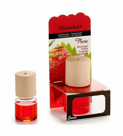 Set of 12 BigBuy Home strawberry air fresheners for home and kitchen decor, featuring bright, fresh strawberry scent.