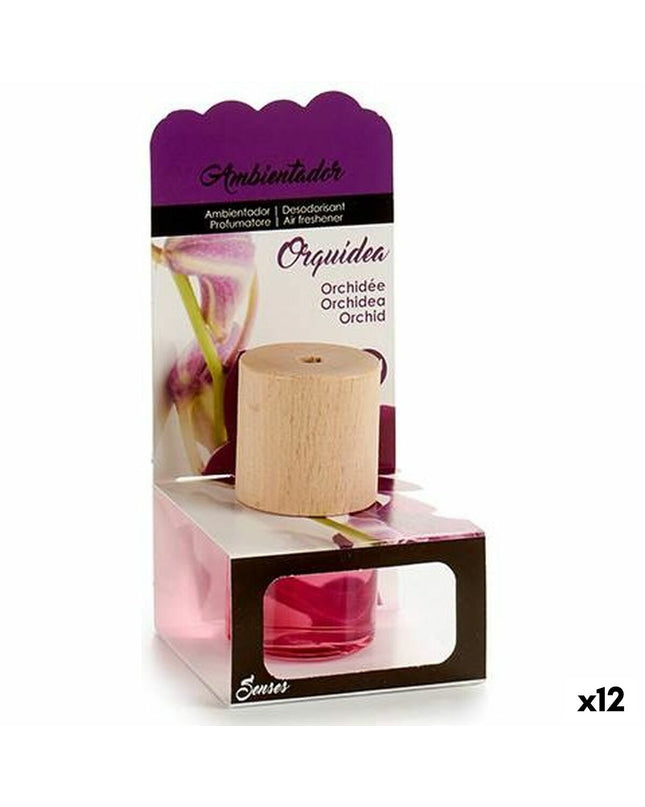 Set of 12 BigBuy Home orchid air fresheners for home and kitchen decor, with fresh orchid scent.