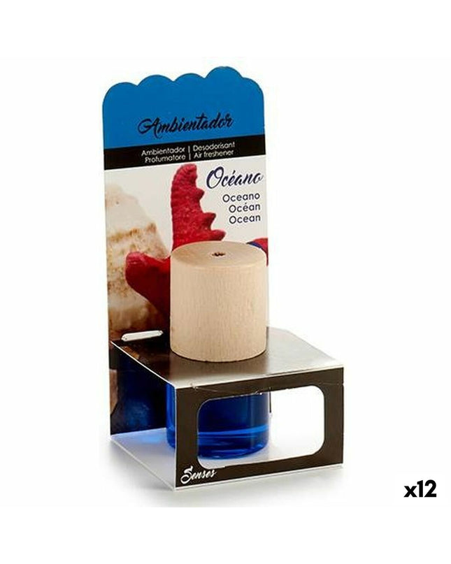 Set of 12 BigBuy Home Ocean air fresheners for home and kitchen decor, featuring a blue ocean-inspired design.