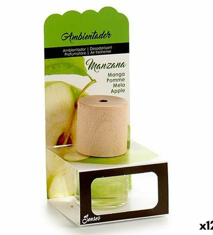 Set of 12 green apple air fresheners by BigBuy Home, ideal for home decor and kitchen freshness.