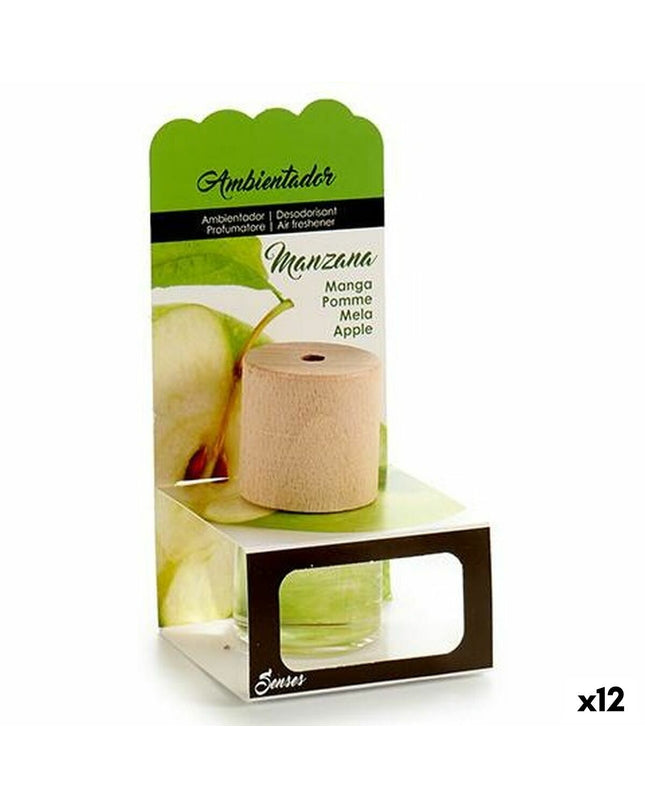 Set of 12 green apple air fresheners by BigBuy Home, ideal for home decor and kitchen freshness.