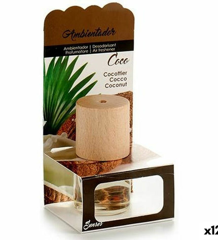 Set of 12 coconut-scented air fresheners for home and kitchen, by BigBuy Home, in a compact, decorative design.