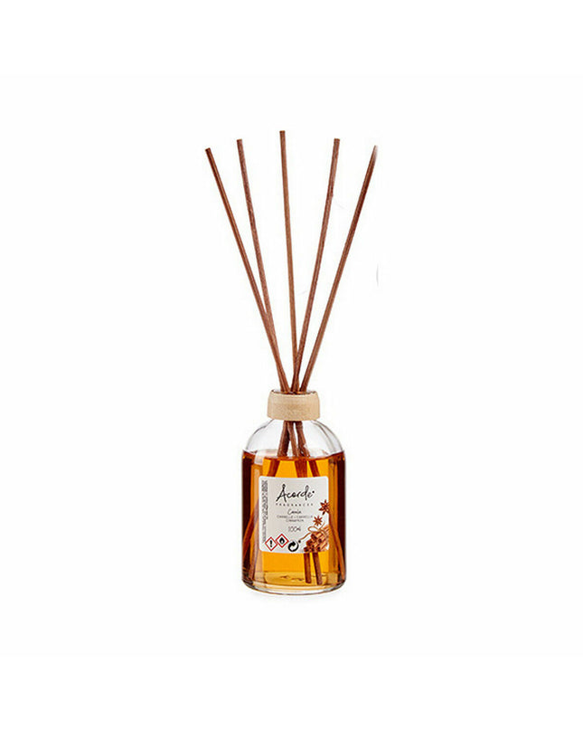 Set of six Acorde Parfum Sticks Acorde Kaneel in 100 ml bottles, decorative home fragrance for house and kitchen decor.