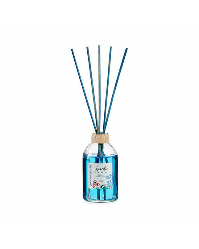 Set of six Acorde Acorde Oceaan parfum sticks in 100 ml containers, ideal for home decor and ambient scenting.