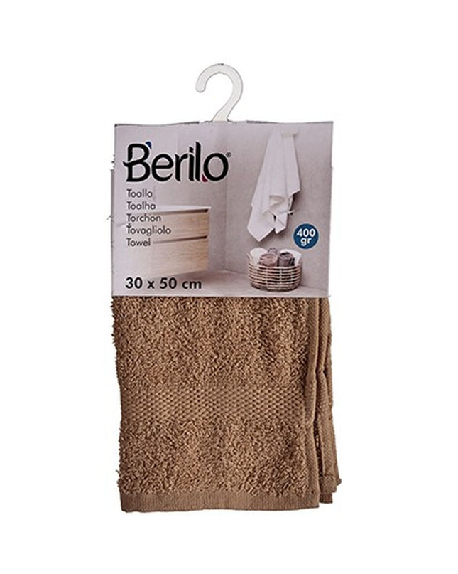 Set of 12 Berilo Kameel bath towels, 30x50 cm, made of 80% cotton and 20% polyester, ideal for home and bathing use.