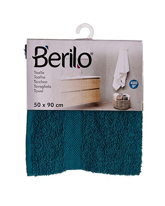 Berilo blauw badhanddoek set, 6-piece, 50x90 cm, 80% katoen, 20% polyester, soft and absorbent for home use.