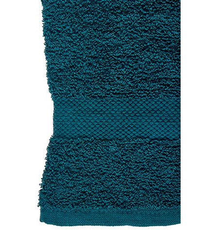 Set of six Berilo blue bath towels, 50x90 cm, made of 80% cotton and 20% polyester, soft and absorbent for home use.