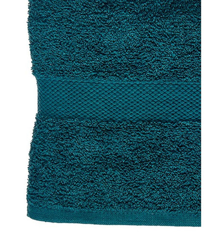 Set of three Berilo blue bath towels, 70x130 cm, made of 80% cotton and 20% polyester, ideal for home and bathroom use.