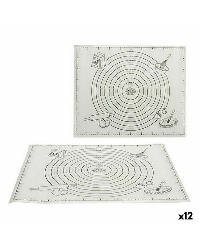Set of 12 Kinvara plastic EVA-rubber baking trays measuring 50x40cm and 6 smaller trays, ideal for home baking and cooking.