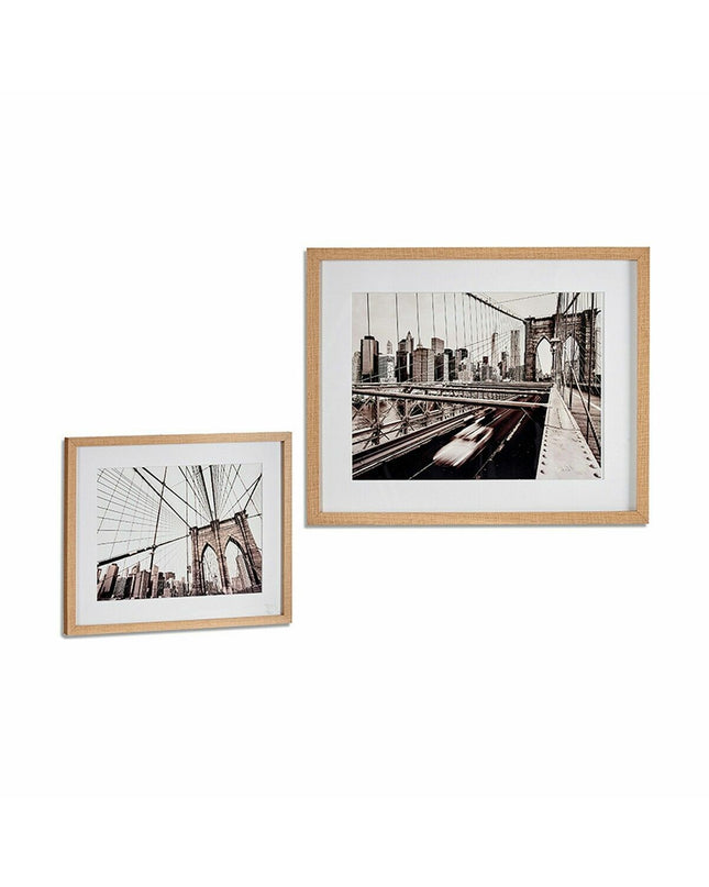 Six gift decor wall art panels with brown wood and glass design, measuring 43x3x53 cm, for home and kitchen decor.