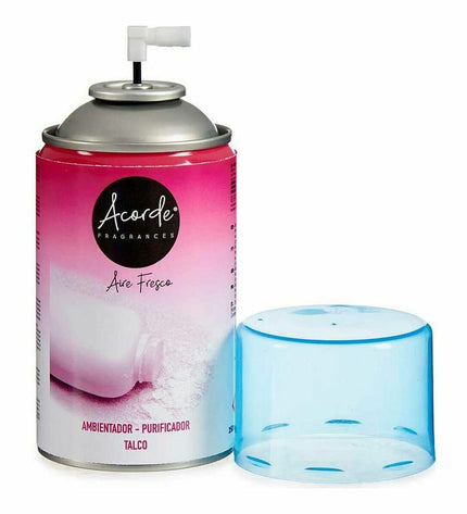 Acorde luchtverfrisser navullingen met talkpoeder geur, 250 ml, zes stuks, geschikt voor huis en koken, huisdecoratie.