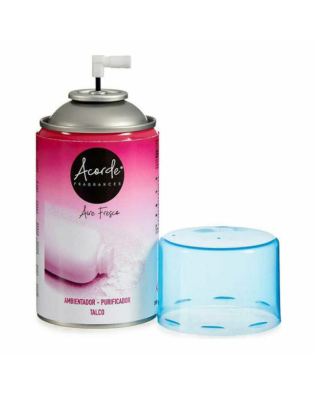 Acorde luchtverfrisser navullingen met talkpoeder geur, 250 ml, zes stuks, geschikt voor huis en koken, huisdecoratie.