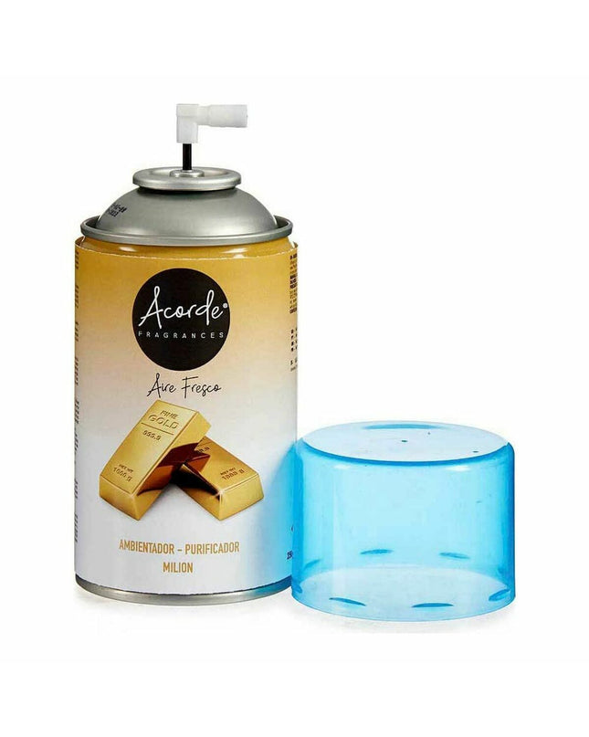 Six Acorde Milion air freshener refills in 250 ml bottles, designed for home and kitchen air freshening and home decor.