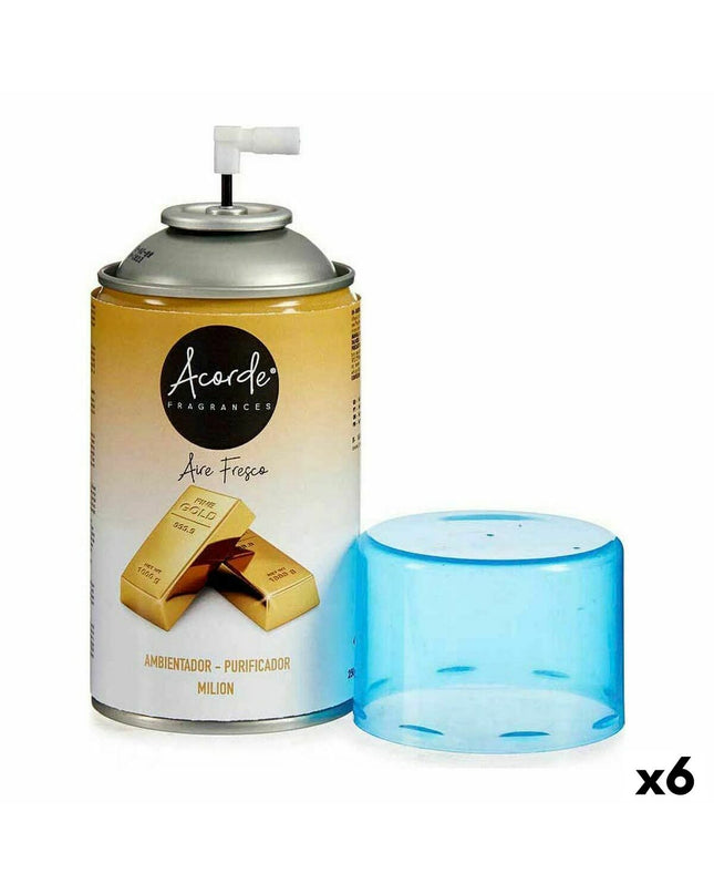 Acorde Milion air freshener refill pack with six 250ml bottles for home and kitchen air freshening.