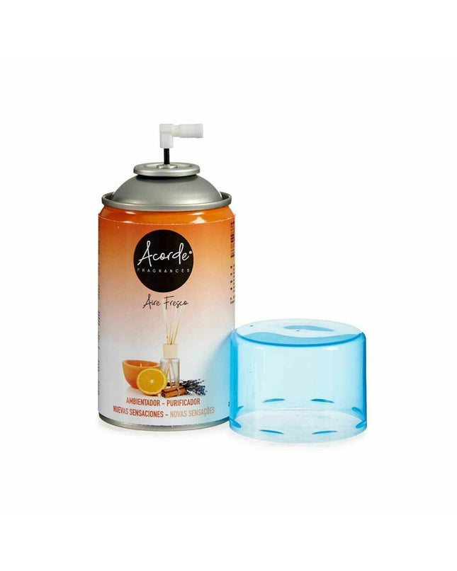 Six Acorde Sensations air freshener refills in 250 ml bottles, designed for home fragrance and decor.
