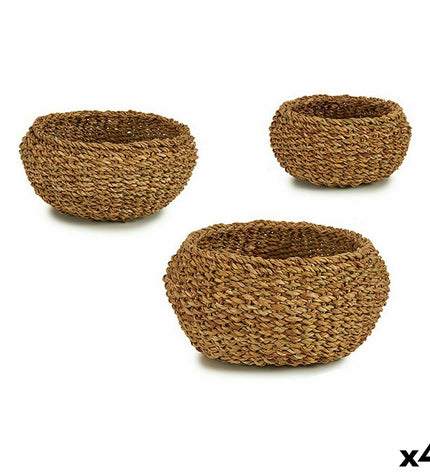 Set of four brown sea lion gift decor figurines from Gift Decor, ideal for home and kitchen storage or organization.