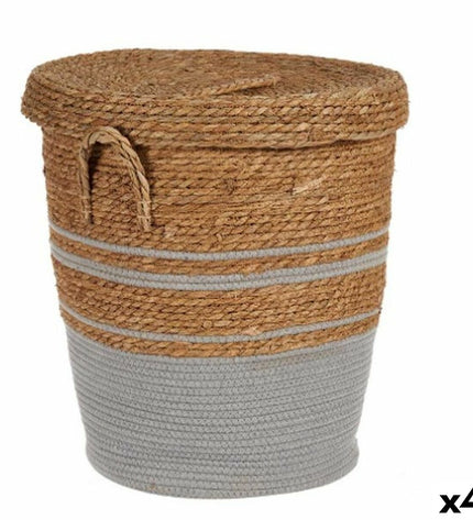 Set of four Bruin Grijs Zeealgen storage containers by Gift Decor for home organization and kitchen decor.