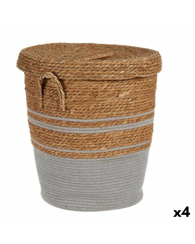Set of four Bruin Grijs Zeealgen storage containers by Gift Decor for home organization and kitchen decor.