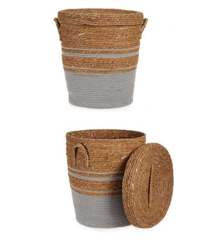 Set of four gray seaweed-shaped storage containers by Gift Decor for home organization and kitchen decor.