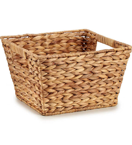 Set of 12 metal water hyacinth storage baskets by Gift Decor, perfect for home organization and kitchen decor.