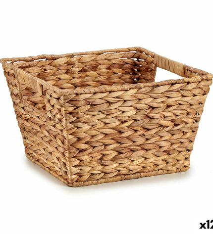 Set of 12 Gift Decor Bruin metal water hyacinth storage baskets, ideal for home organization and kitchen storage.