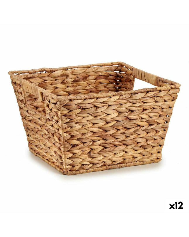 Set of 12 Gift Decor Bruin metal water hyacinth storage baskets, ideal for home organization and kitchen storage.