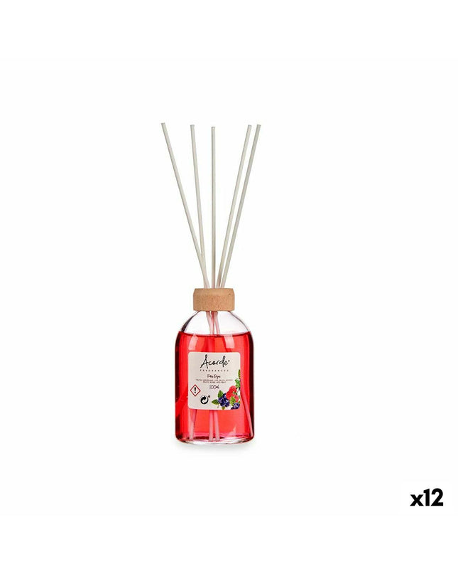 Acorde Parfum Sticks Acorde Rode Vruchten 100 ml set of 12 for home decor and fragrance, featuring vibrant fruit-inspired scent sticks.