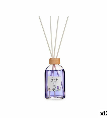 Acorde Parfum Sticks Acorde Lavendel 100 ml with 12 fragrance sticks, suitable for home decor and adding lavender scent to rooms.