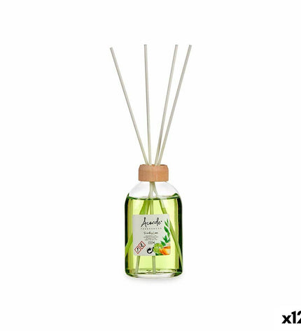 Acorde Parfum Sticks Acorde Limoen Groene Thee 100 ml set, elegant home decor with fresh lime and green tea scent, 12 sticks included.