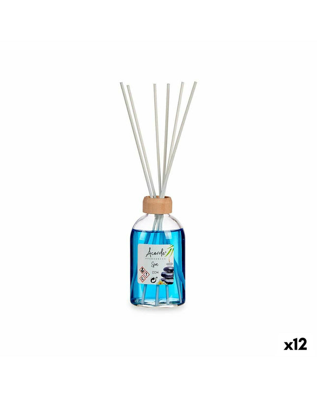 Acorde Acorde Spa parfum sticks in 100 ml bottles, set of 12, arranged in a decorative display for home and spa ambiance.