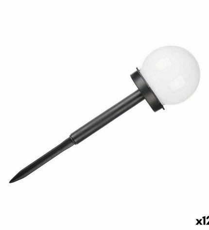 Set of 12 Ibergarden plastic garden markers with black and white design, measuring 10x34.5cm and 10x24.5cm for outdoor decoration.