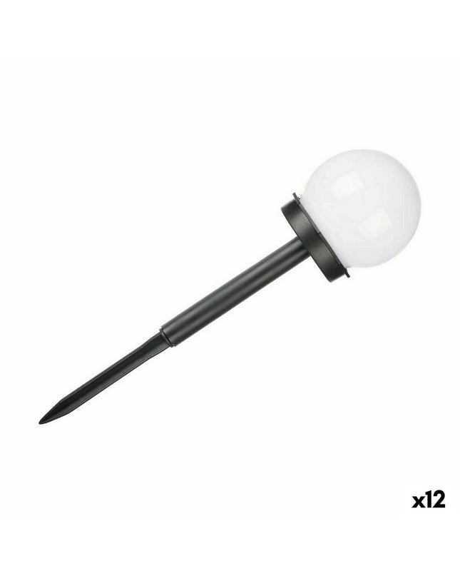 Set of 12 Ibergarden plastic garden markers with black and white design, measuring 10x34.5cm and 10x24.5cm for outdoor decoration.