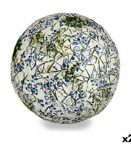 Pair of Ibergarden polyresin garden figures, decorative outdoor sculptures, 31.5 cm square, suitable for outdoor garden decoration.