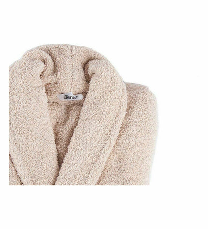 Set of six beige Berilo Kamerjas bathrobes in size M/L, soft fabric, ideal for home, kitchen, and bathroom use.