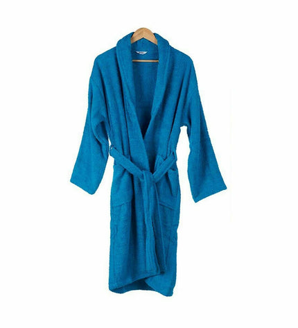 Six Berilo Blauwe Kamerjas for bad and home use, featuring comfortable fabric and blue color, in size M/L.